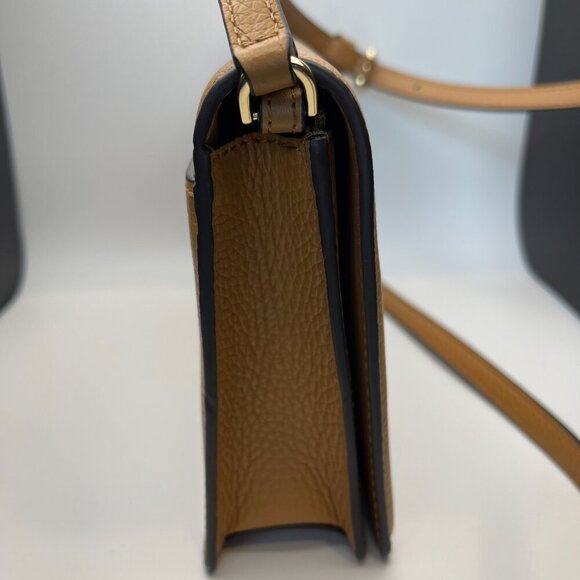 Michael Kors Jet Set Medium Pebbled Leather Front-Flap Crossbody Bag - NWT - Picture 4 of 8